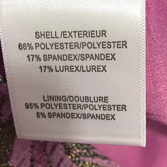 Belle Badgley Mischka New Floral PInk Black "Sharon Dress" Bell Sleeves Size 2 - Picture 7 of 9